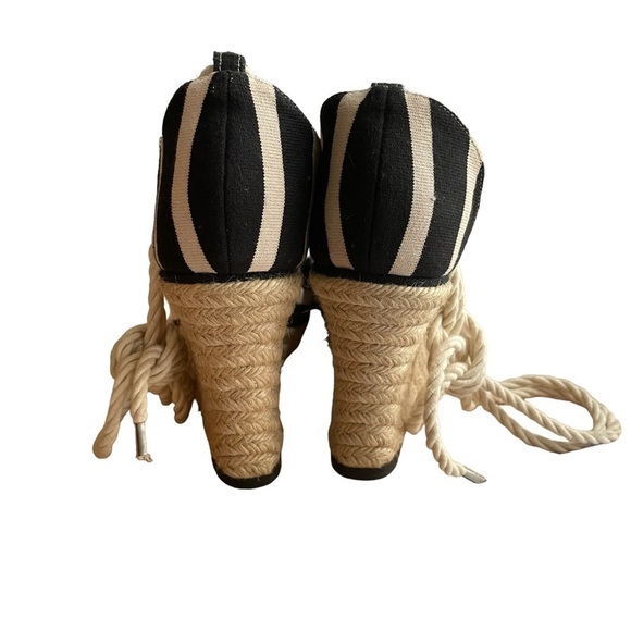 Kate SPADE Open Toe Wedges Espadrilles Sandals Ankle Ties 9 - Picture 8 of 13